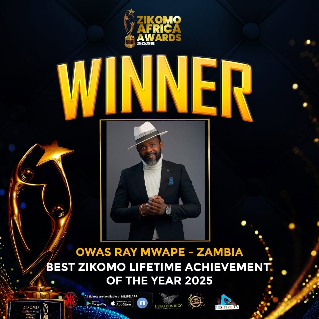 Owas Ray Mwape at the Zikomo Awards